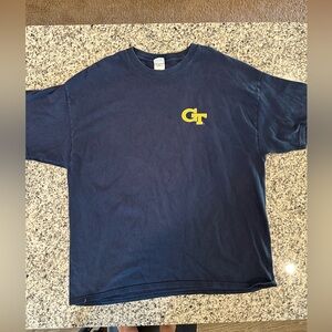 Gildan Georgia Tech Blue and Yellow Short Sleeve Tee